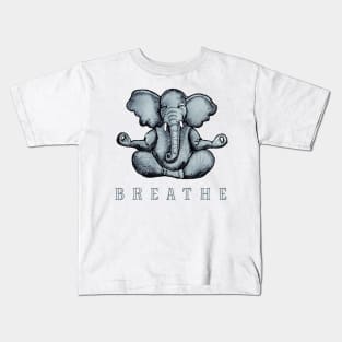 Breathe Yoga Elephant Kids T-Shirt